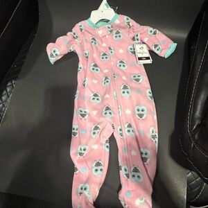 Wonder Nation Pink Owl Print Footie